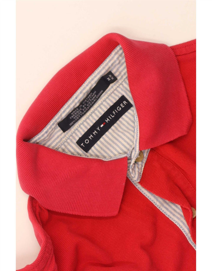 Tommy Hilfiger Mens Polo Shirt Medium Red Cotton