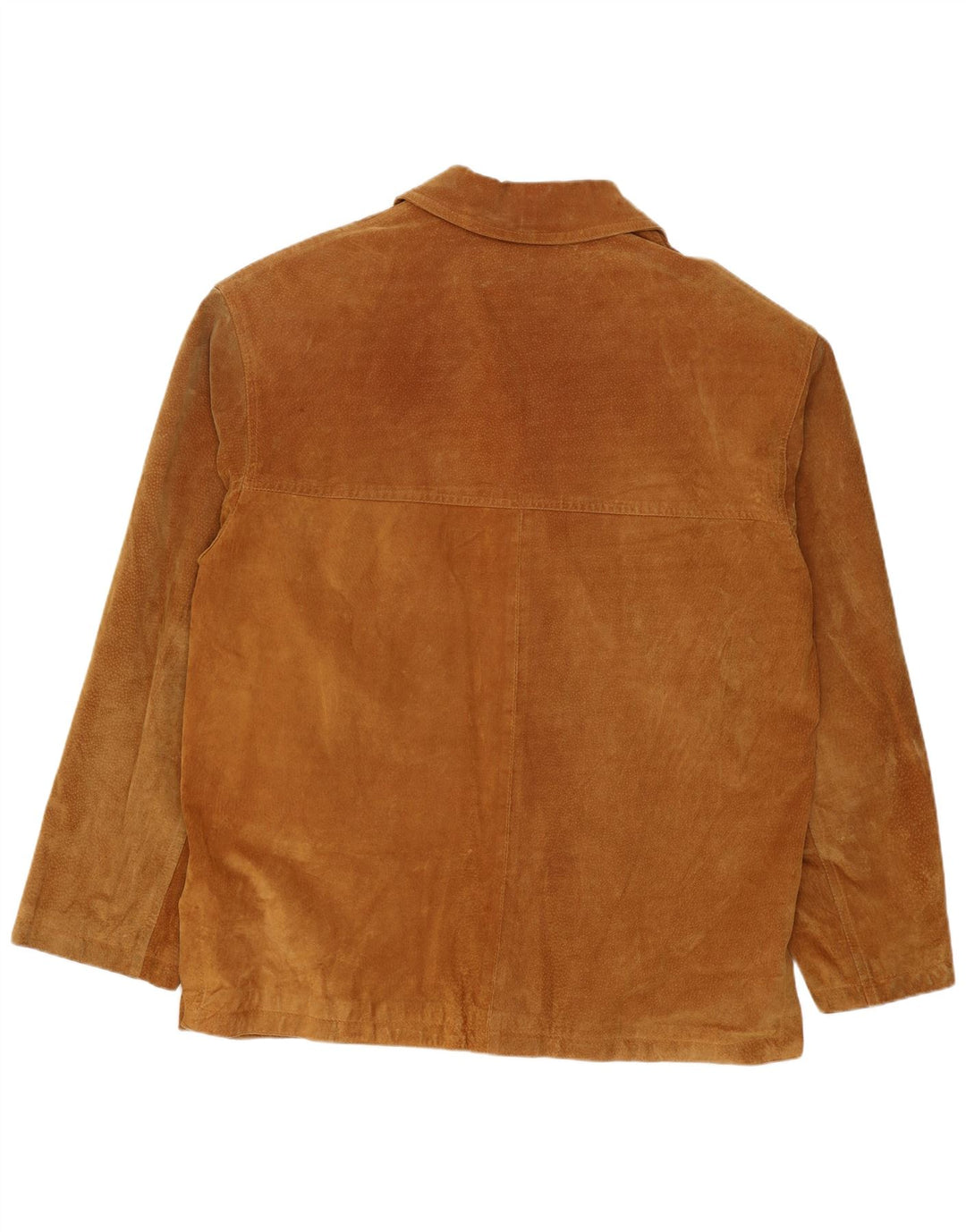 Vintage Mens Suede Jacket IT 46 Small Beige Leather