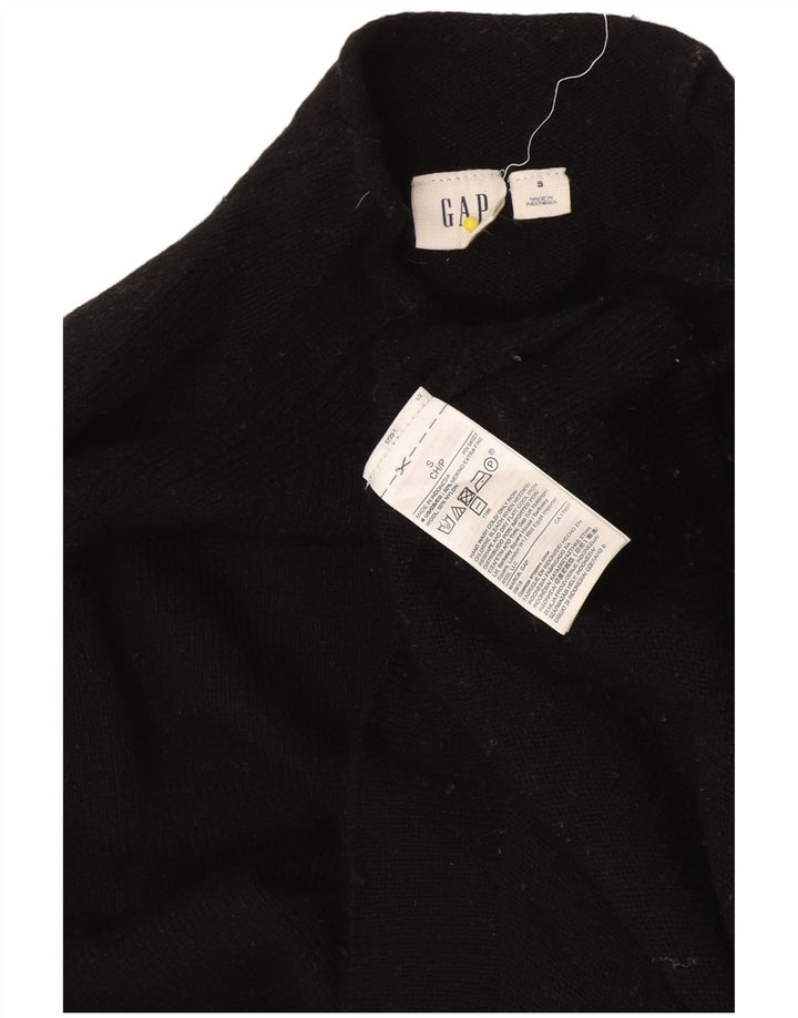 Gap Womens Turtle Neck Jumper Sweater UK 10 Small Black Merino Wool