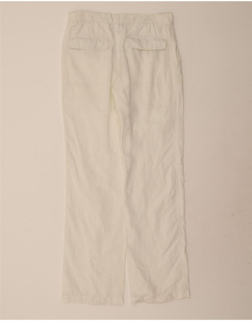 CELIO Womens Straight Chino Trousers EU 40 Medium W32 L34 White Vintage Celio and Second-Hand Celio from Messina Hembry 