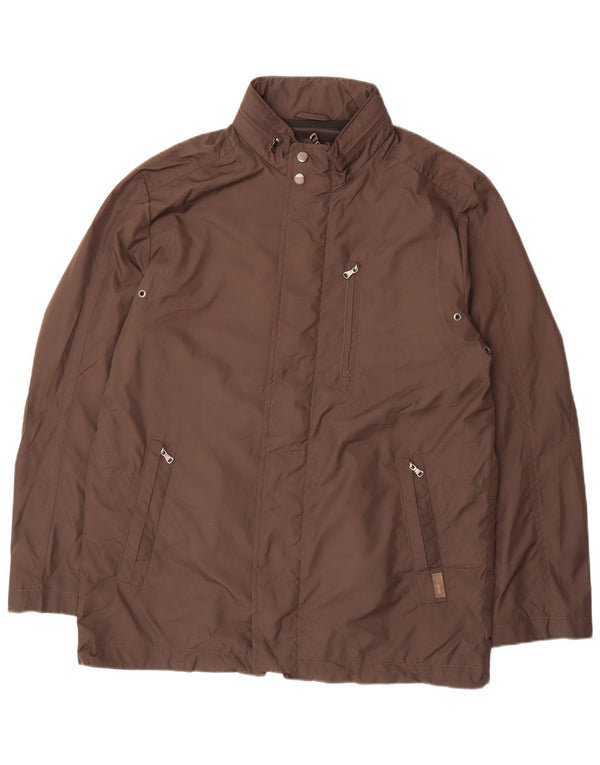 Hugo Boss Mens Rain Jacket EU 52 XL Brown Polyester