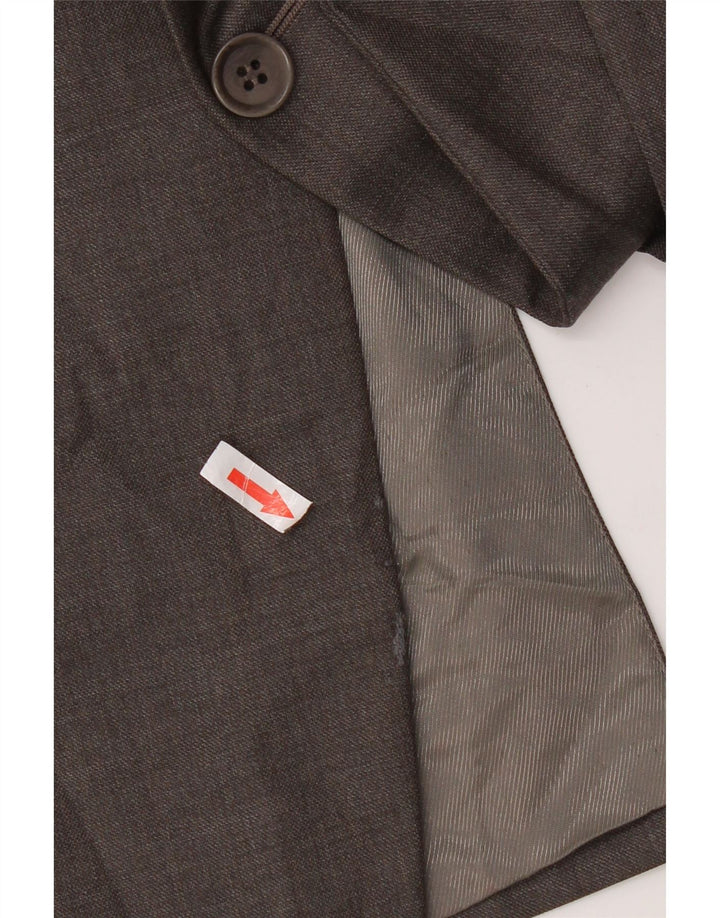 Marks & Spencer Mens 3 Button Blazer Jacket UK 44 XL Grey New Wool