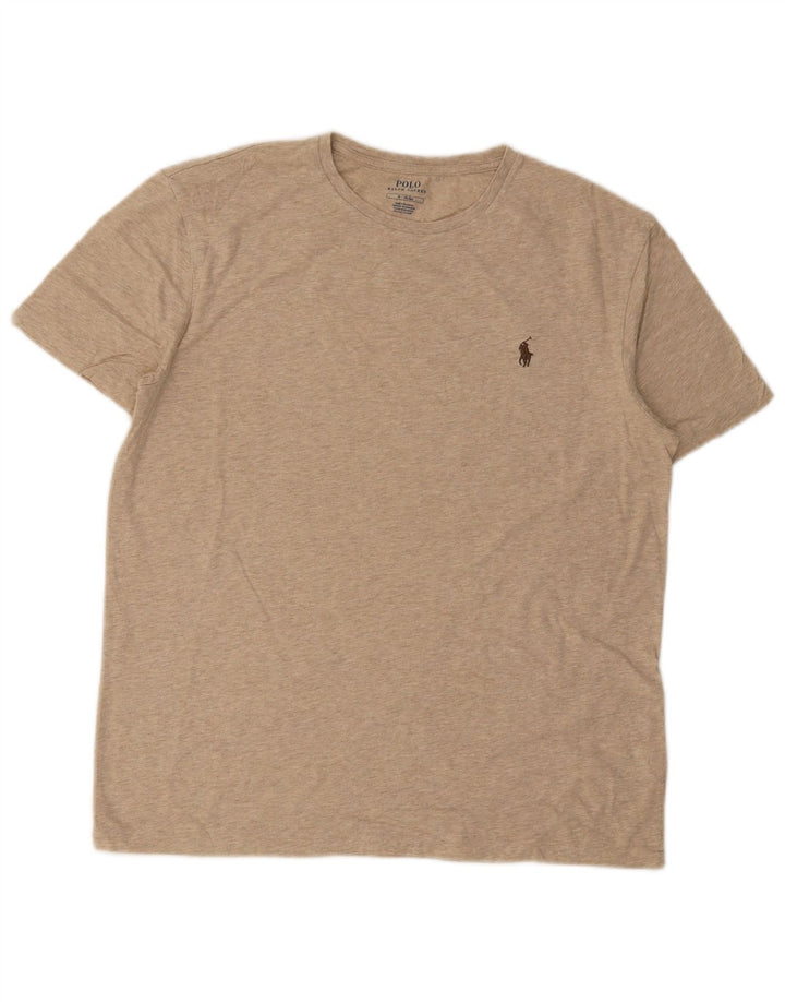 Polo Ralph Lauren Mens T-Shirt Top Medium Beige Cotton
