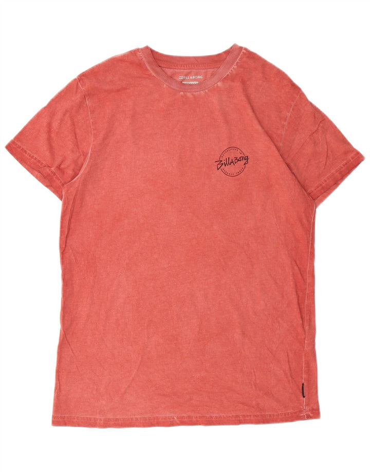 Billabong Mens T-Shirt Top Small Pink Cotton