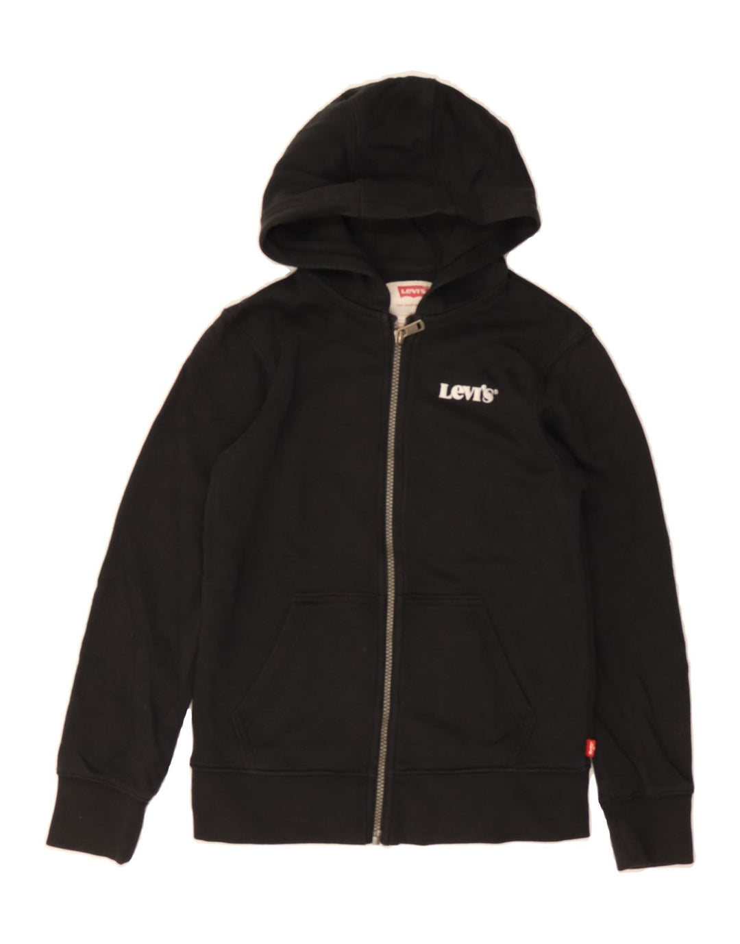 LEVI'S Boys Graphic Zip Hoodie Sweater 11-12 Years Black Cotton Vintage Levi's and Second-Hand Levi's from Messina Hembry 