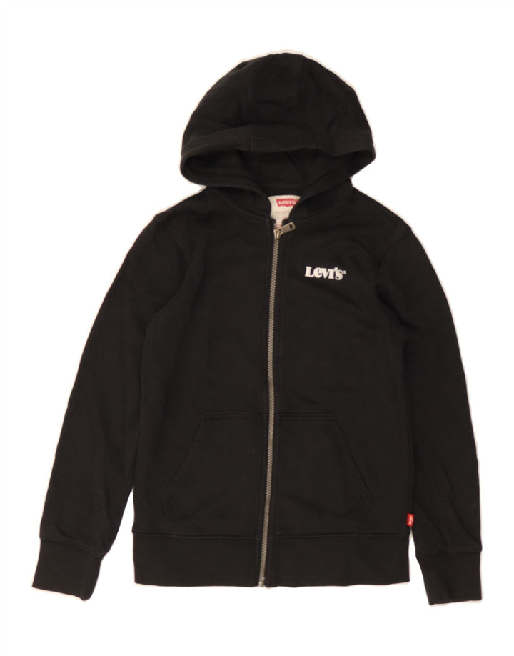 LEVI'S Boys Graphic Zip Hoodie Sweater 11-12 Years Black Cotton Vintage Levi's and Second-Hand Levi's from Messina Hembry 