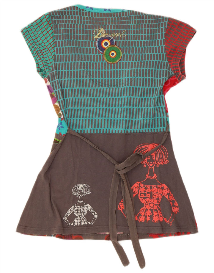 Desigual Womens Tunic Top UK 12 Medium Multicoloured Floral