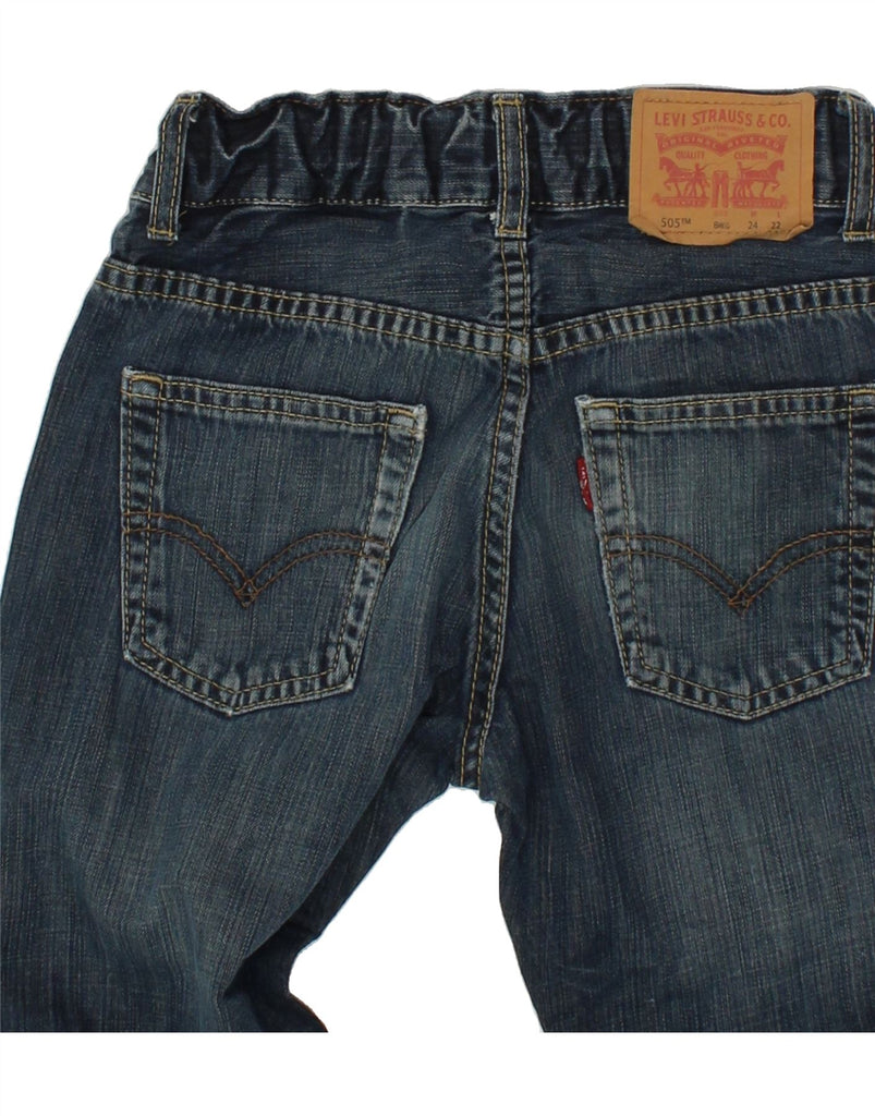 LEVI'S Boys 505 Straight Jeans 7-8 Years W24 L22 Blue Cotton Vintage Levi's and Second-Hand Levi's from Messina Hembry 