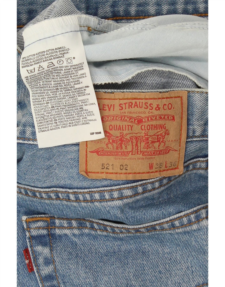 Levi's Mens 521 Straight Jeans W36 L36 Blue Cotton