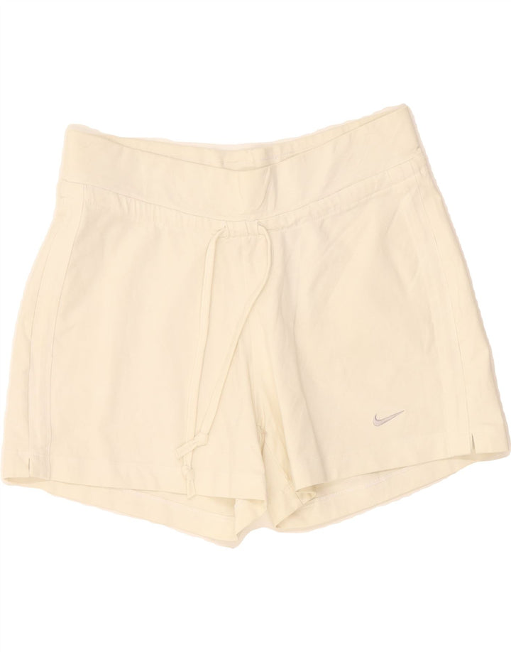 NIKE Womens Sport Shorts UK 12 Medium  Off White Cotton Vintage Nike and Second-Hand Nike from Messina Hembry 