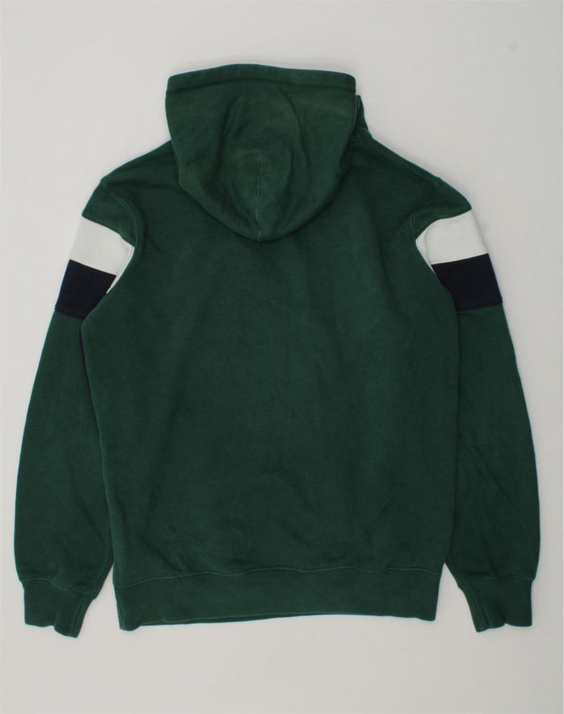 CHAMPION Boys Graphic Hoodie Jumper 11-12 Years Large  Green Colourblock | Vintage Champion | Thrift | Second-Hand Champion | Used Clothing | Messina Hembry 