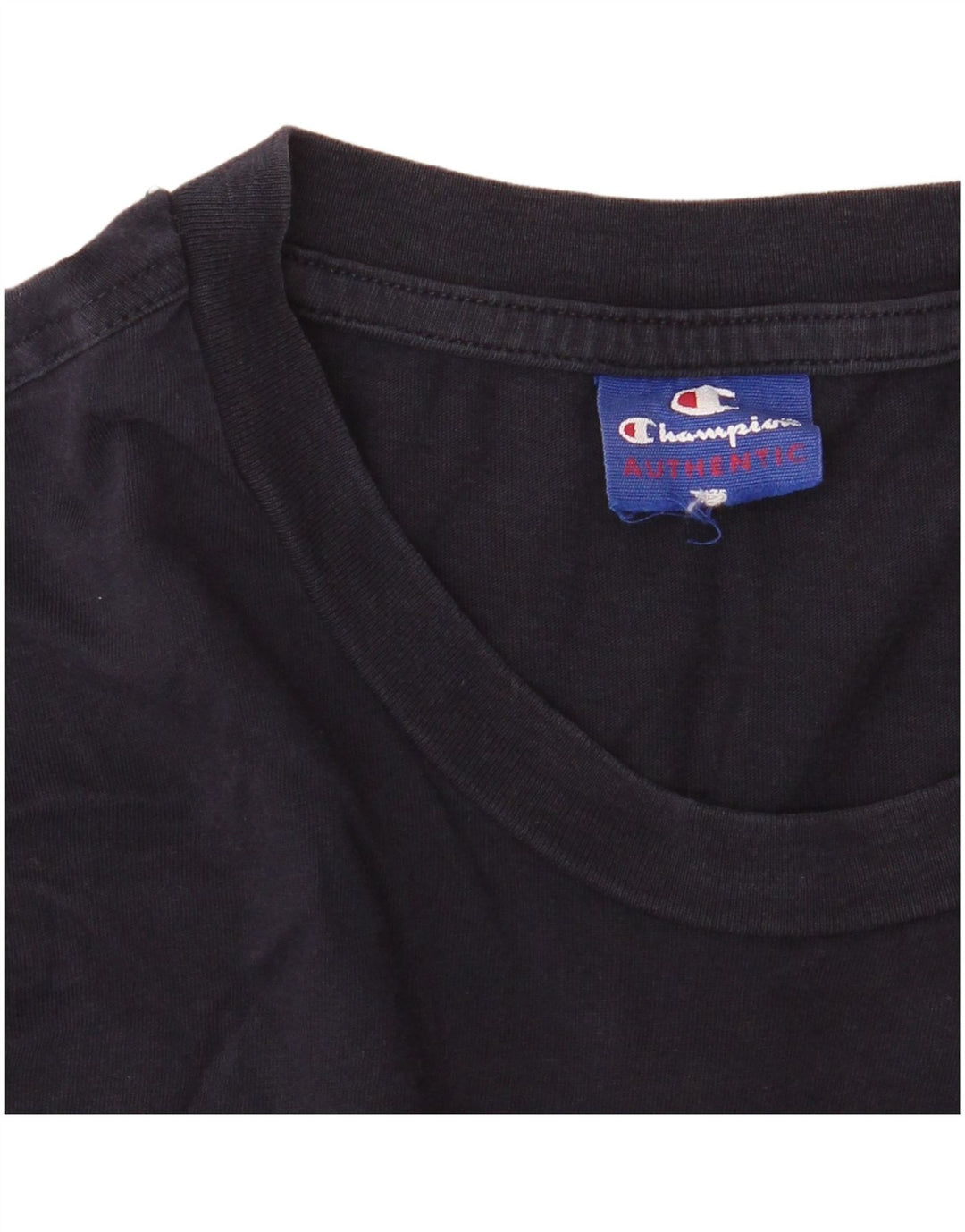 Champion Womens Graphic T-Shirt Top UK 14 Medium Navy Blue