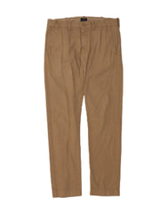 J. CREW Mens The Driggs Slim Chino Trousers W30 L30 Beige Cotton