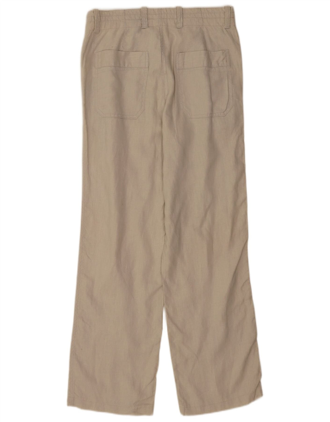 Zara Mens Straight Chino Trousers Medium W38 L30 Beige Linen