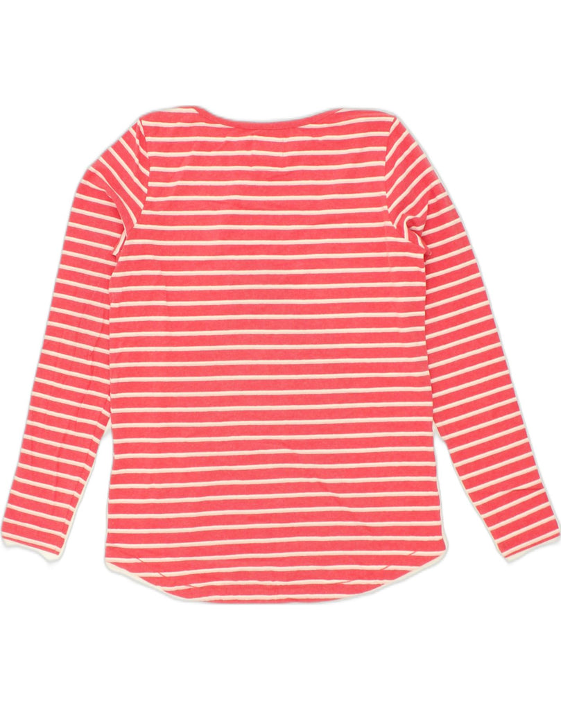 FAT FACE Womens Top Long Sleeve UK 8 Small  Pink Striped Cotton | Vintage Fat Face | Thrift | Second-Hand Fat Face | Used Clothing | Messina Hembry 