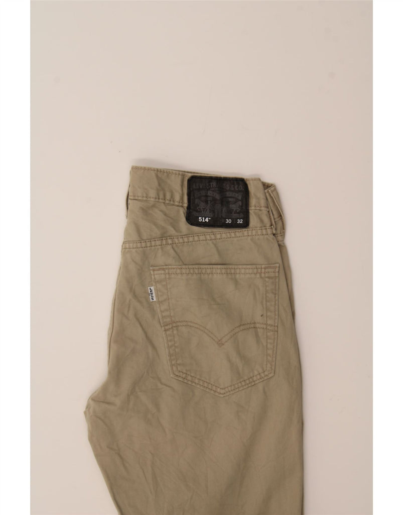 LEVI'S Mens 514 Straight Casual Trousers W30 L32 Beige Cotton Vintage Levi's and Second-Hand Levi's from Messina Hembry 