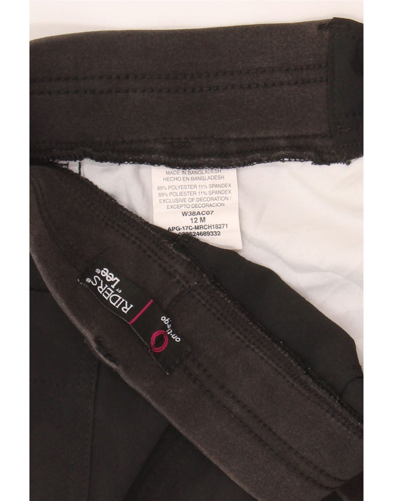LEE Womens Riders Straight Capri Trousers US 12 Large W34 L20 Black Vintage Lee and Second-Hand Lee from Messina Hembry 