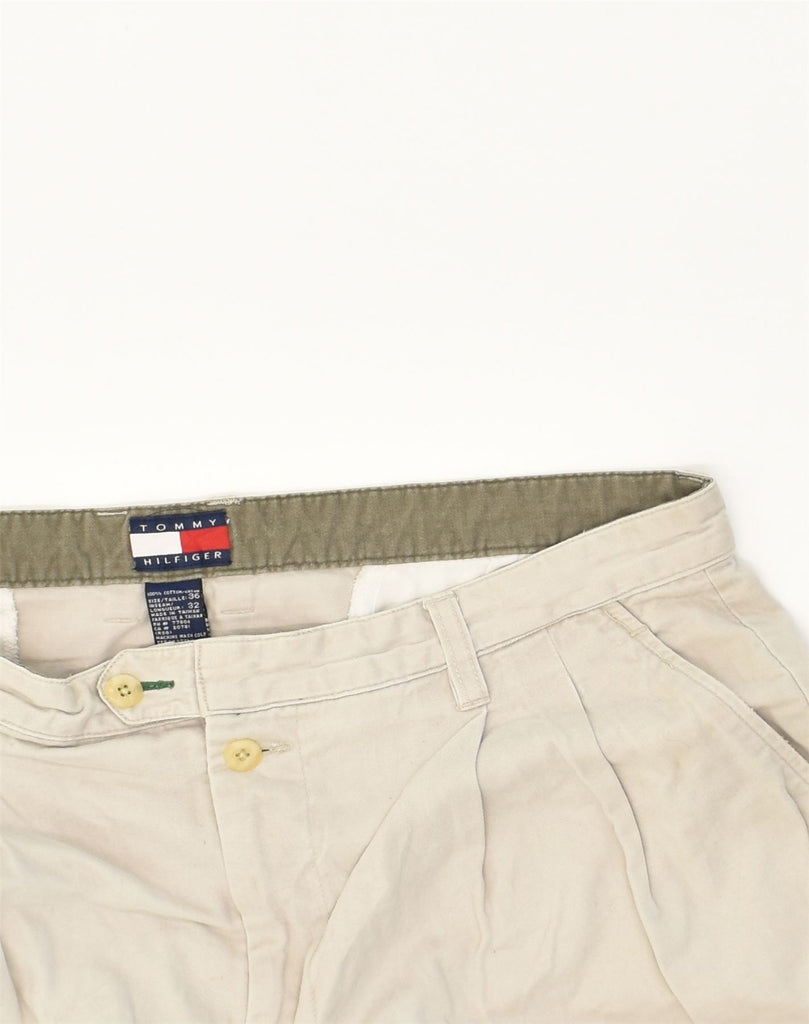 TOMMY HILFIGER Mens Straight Chino Trousers W36 L32 Beige Cotton | Vintage Tommy Hilfiger | Thrift | Second-Hand Tommy Hilfiger | Used Clothing | Messina Hembry 