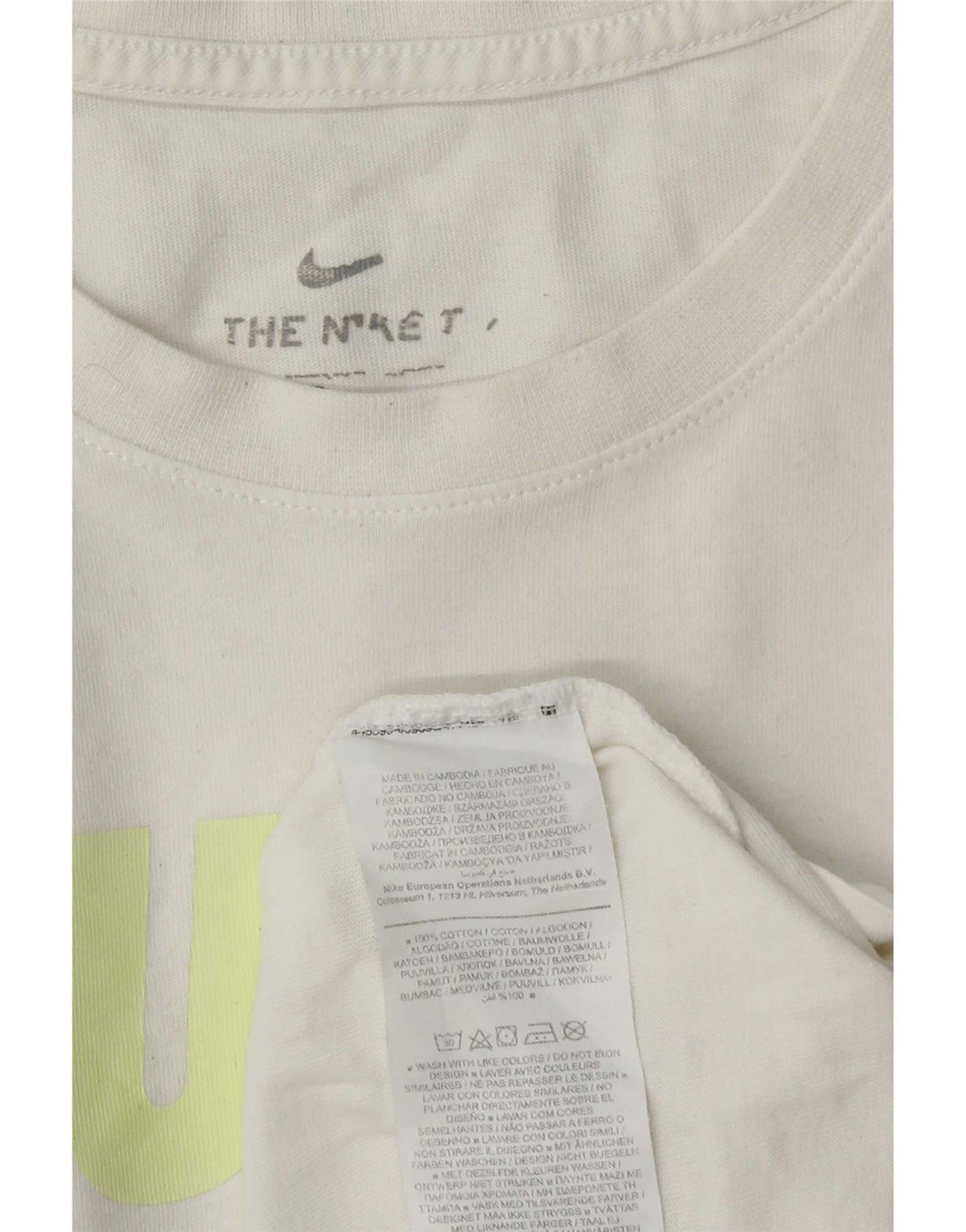 Nike Mens Graphic T-Shirt Top Large White Cotton