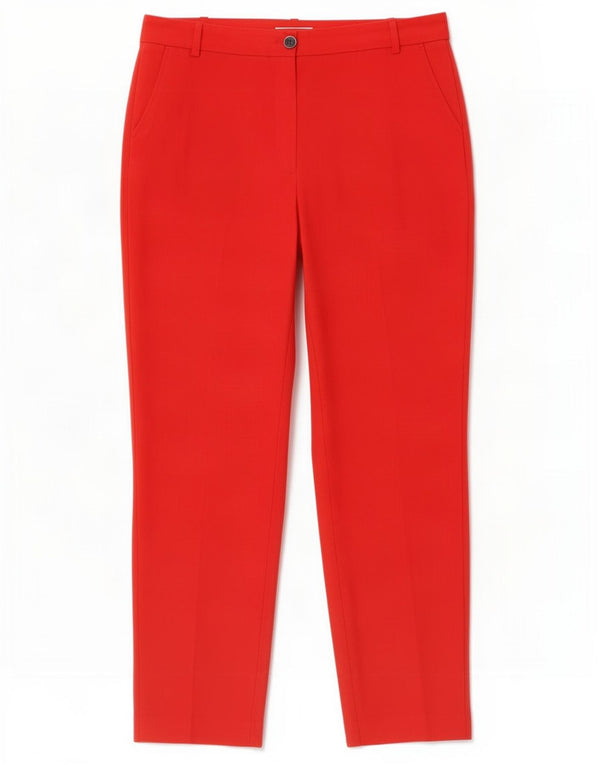 Tommy Hilfiger Womens High Waist Chino Trousers UK 12 Medium W30 L28 Red