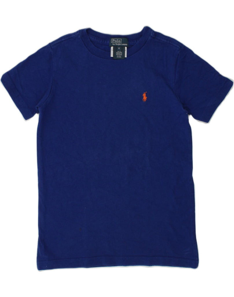 POLO RALPH LAUREN Boys T-Shirt Top 5-6 Years Blue Cotton | Vintage Polo Ralph Lauren | Thrift | Second-Hand Polo Ralph Lauren | Used Clothing | Messina Hembry 