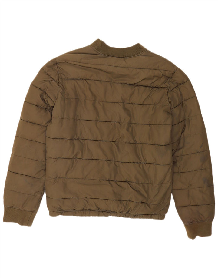 Hollister Mens Padded Jacket UK 38 Medium Khaki Polyester