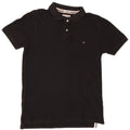 TOMMY HILFIGER Mens Polo Shirt Medium Black Cotton