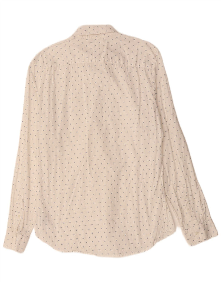 GAP Mens Shirt Medium White Spotted Cotton