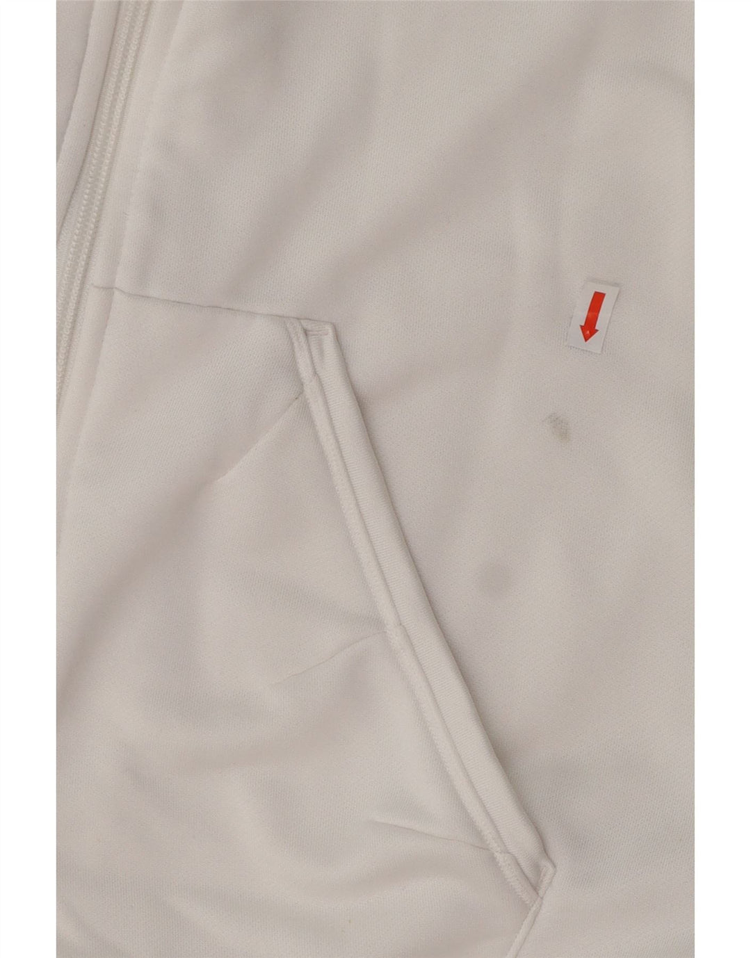 ADIDAS Womens Zip Hoodie Sweater UK 16 Large  White Colourblock Polyester