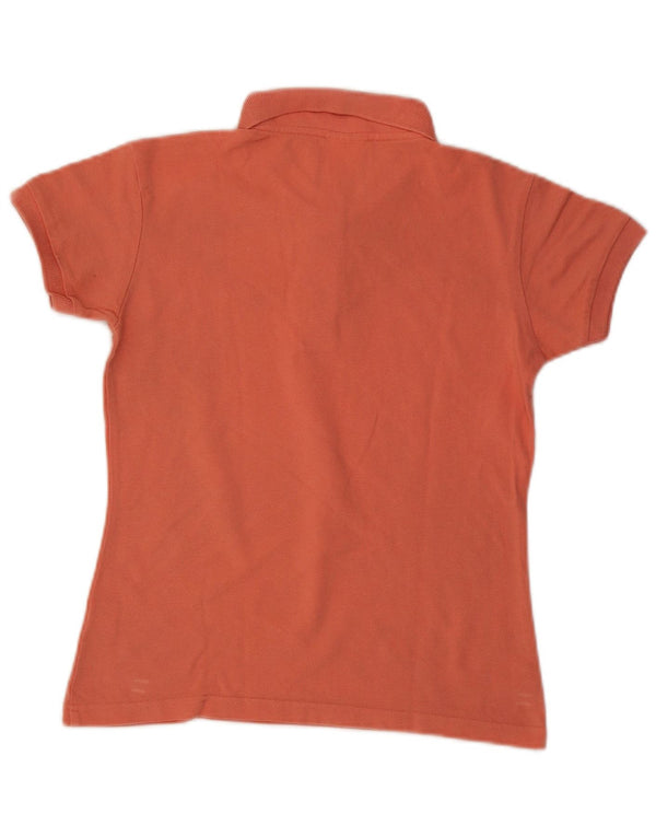 Lacoste Womens Polo Shirt Size 36 Small Orange Cotton