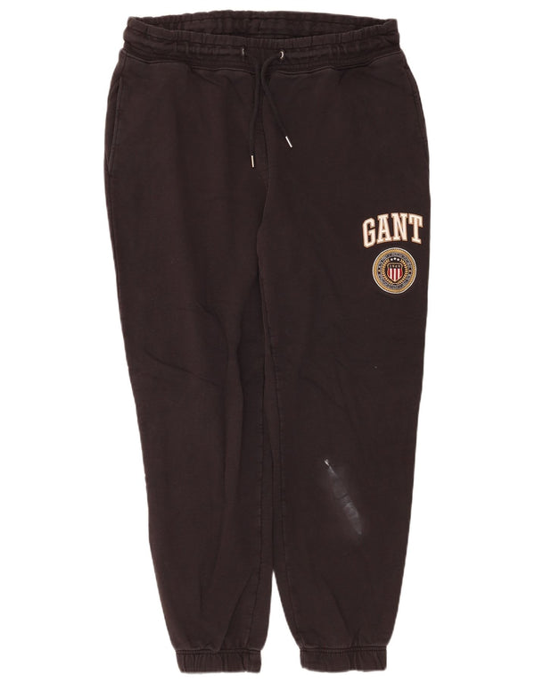 Gant Mens Graphic Tracksuit Trousers Joggers XL  Black Cotton
