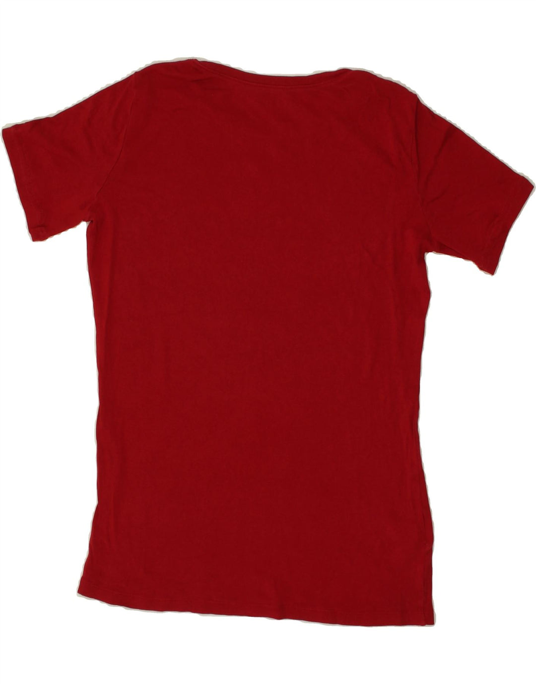 EDDIE BAUER Womens T-Shirt Top UK 12 Medium Red Cotton Vintage Eddie Bauer and Second-Hand Eddie Bauer from Messina Hembry 