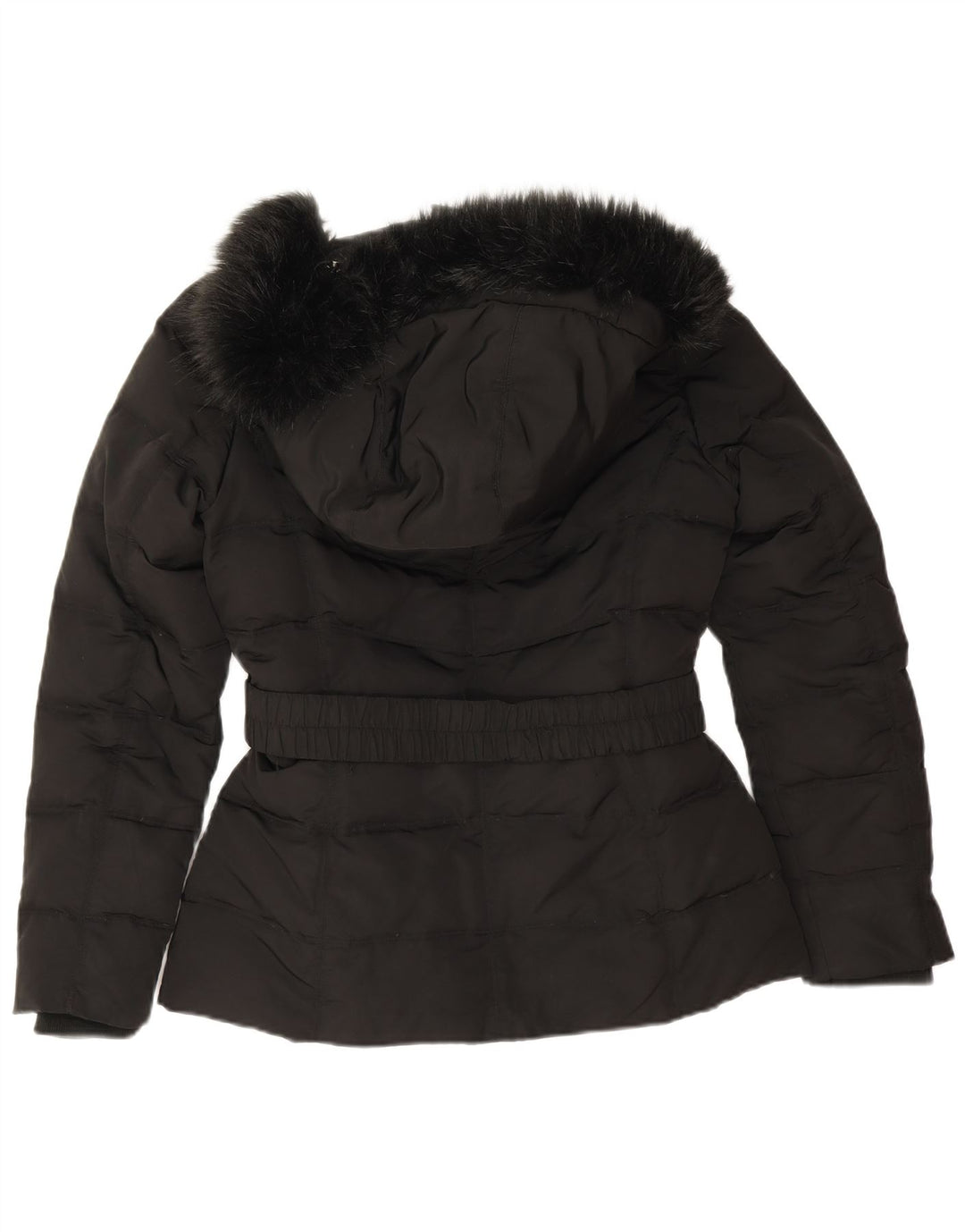 Esprit Womens Hooded Oversized Padded Jacket UK 10 Small Black Polyester