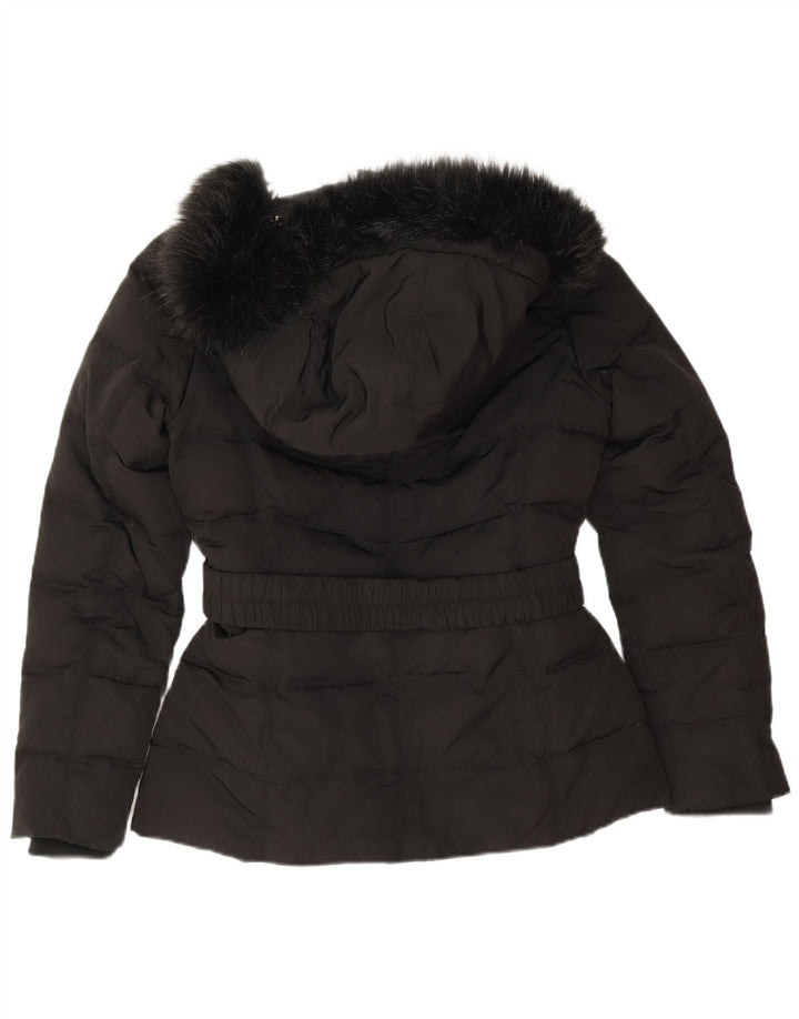 Esprit Womens Hooded Oversized Padded Jacket UK 10 Small Black Polyester