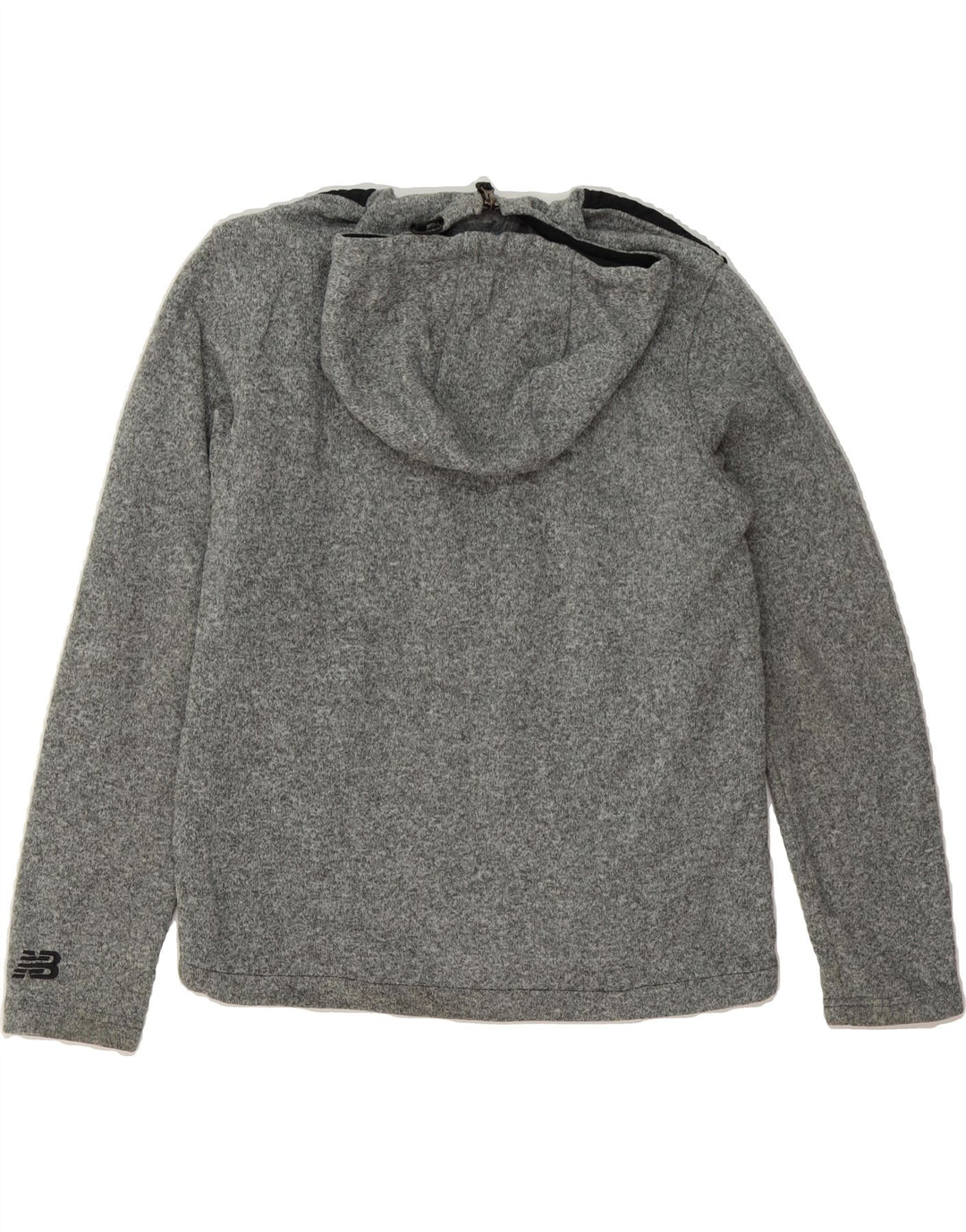 NEW BALANCE Mens Zip Hoodie Sweater Small Grey Colourblock Polyester Vintage New Balance and Second-Hand New Balance from Messina Hembry 