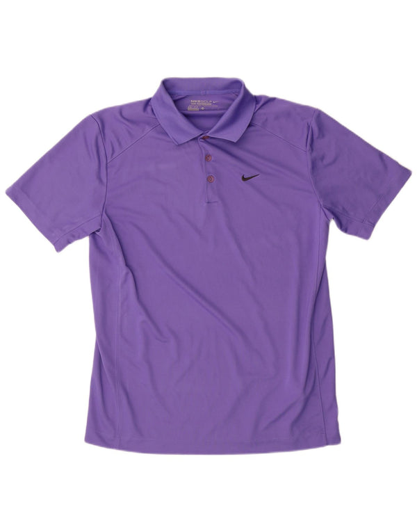 Nike Mens Dri Fit Polo Shirt Medium Purple Polyester