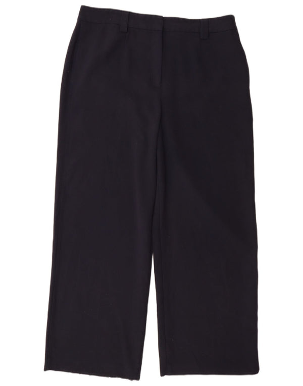 Marks & Spencer Womens Straight Chino Trousers UK 18 XL W38 L31 Navy Blue