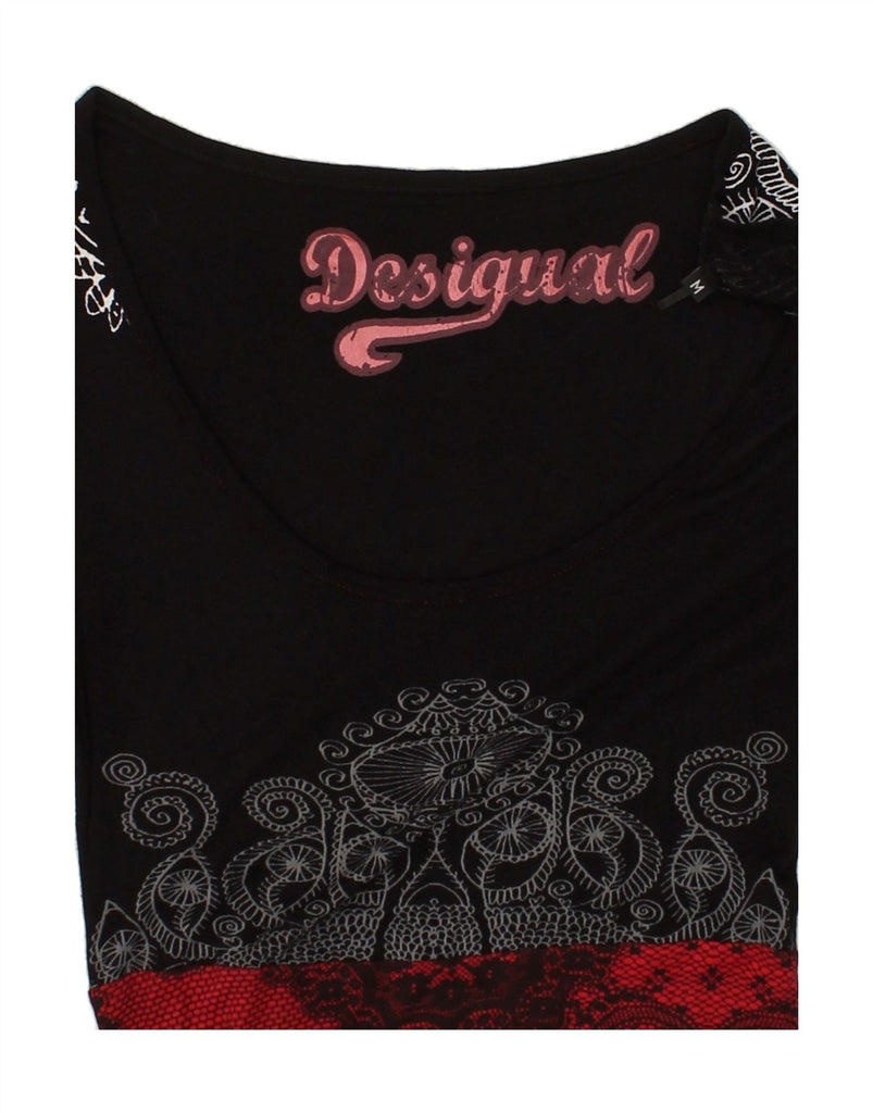 DESIGUAL Womens A-Line Dress UK 12 Medium Red Paisley | Vintage Desigual | Thrift | Second-Hand Desigual | Used Clothing | Messina Hembry 