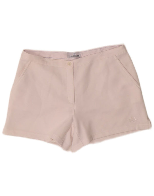 Sergio Tacchini Womens Shorts Medium W30 White Polyester