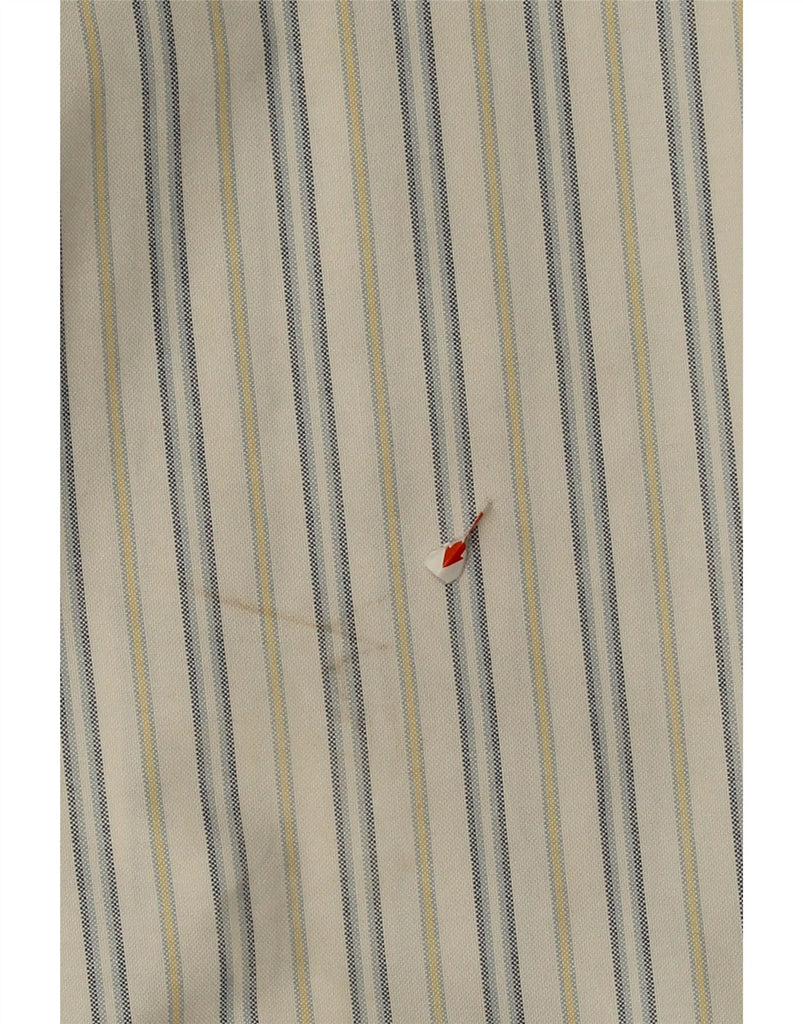 L.L.BEAN Mens Short Sleeve Shirt Size 17 1/2 XL White Striped Cotton Vintage L.L.Bean and Second-Hand L.L.Bean from Messina Hembry 