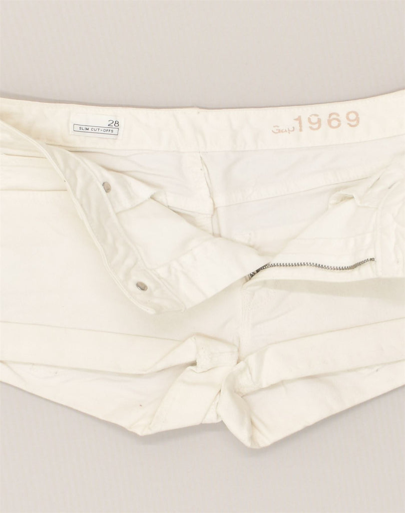 GAP Womens Slim Hot Pants W28 Medium White Cotton | Vintage Gap | Thrift | Second-Hand Gap | Used Clothing | Messina Hembry 