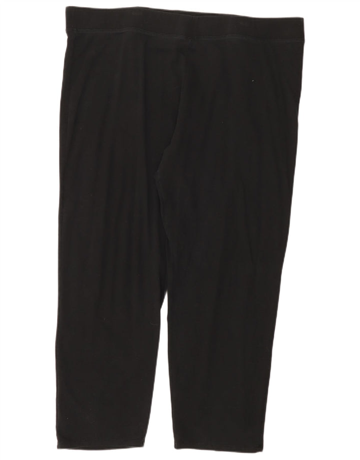 Zara Womens Leggings UK 24 4XL Black Cotton