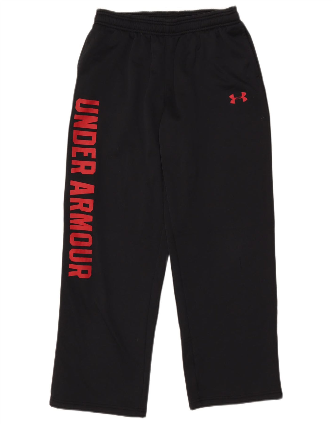 UNDER ARMOUR Boys Graphic Tracksuit Trousers 13-14 Years XL Black