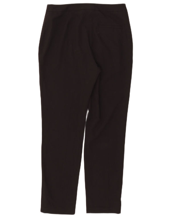 Topshop Womens Straight Casual Trousers UK 10 Small W29 L27 Black Polyester
