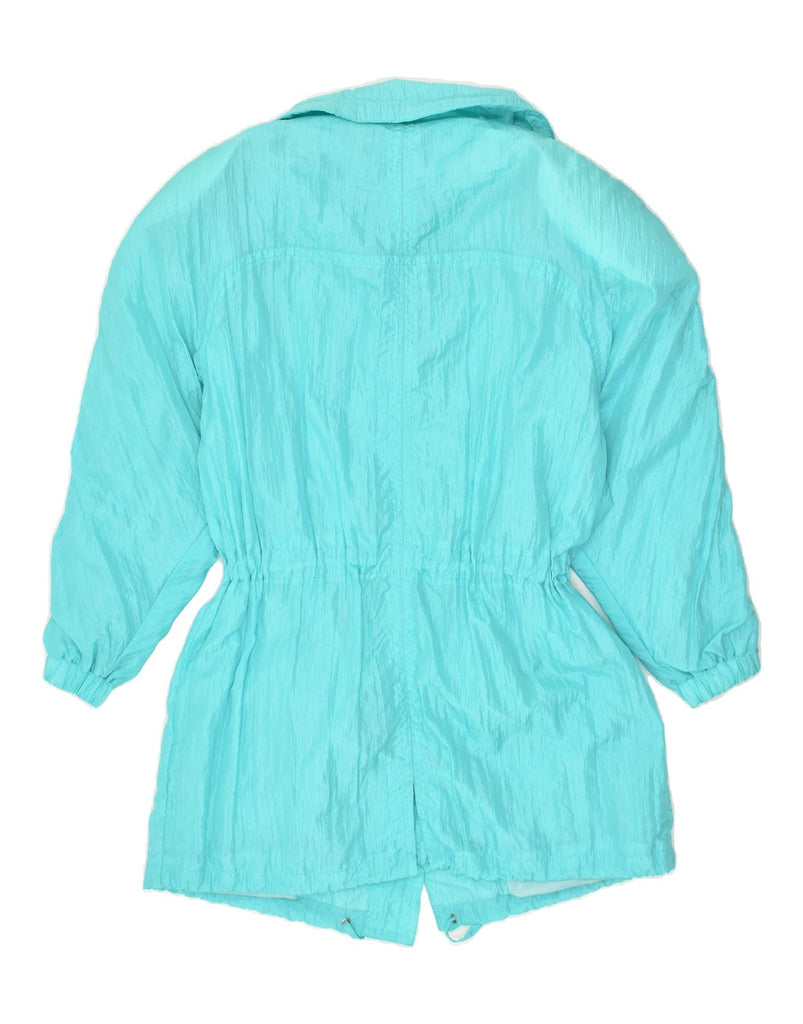 VINTAGE Womens Rain Jacket UK 14 Large Turquoise Nylon | Vintage Vintage | Thrift | Second-Hand Vintage | Used Clothing | Messina Hembry 