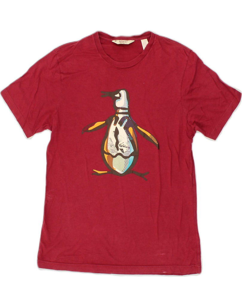 PENGUIN Mens Graphic T-Shirt Top Small Red Cotton | Vintage Penguin | Thrift | Second-Hand Penguin | Used Clothing | Messina Hembry 