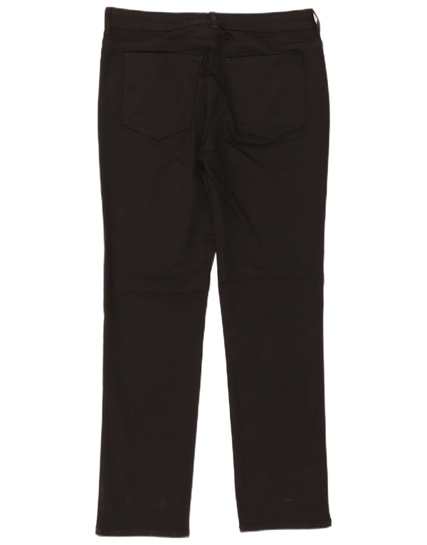 WHITE STUFF Womens Straight Casual Trousers UK 12 Medium W32 L30 Black