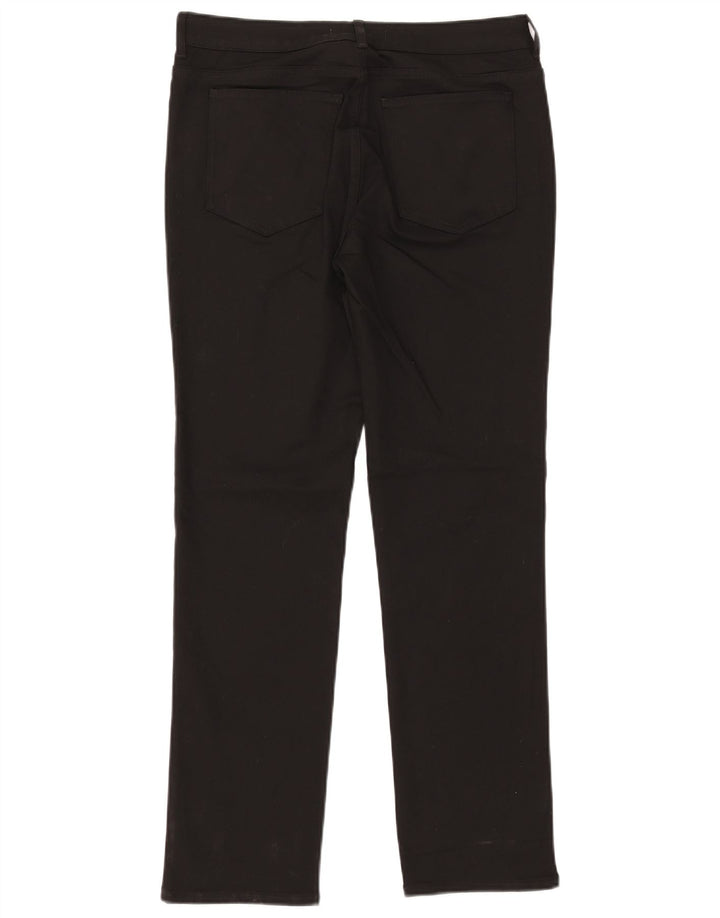 WHITE STUFF Womens Straight Casual Trousers UK 12 Medium W32 L30 Black