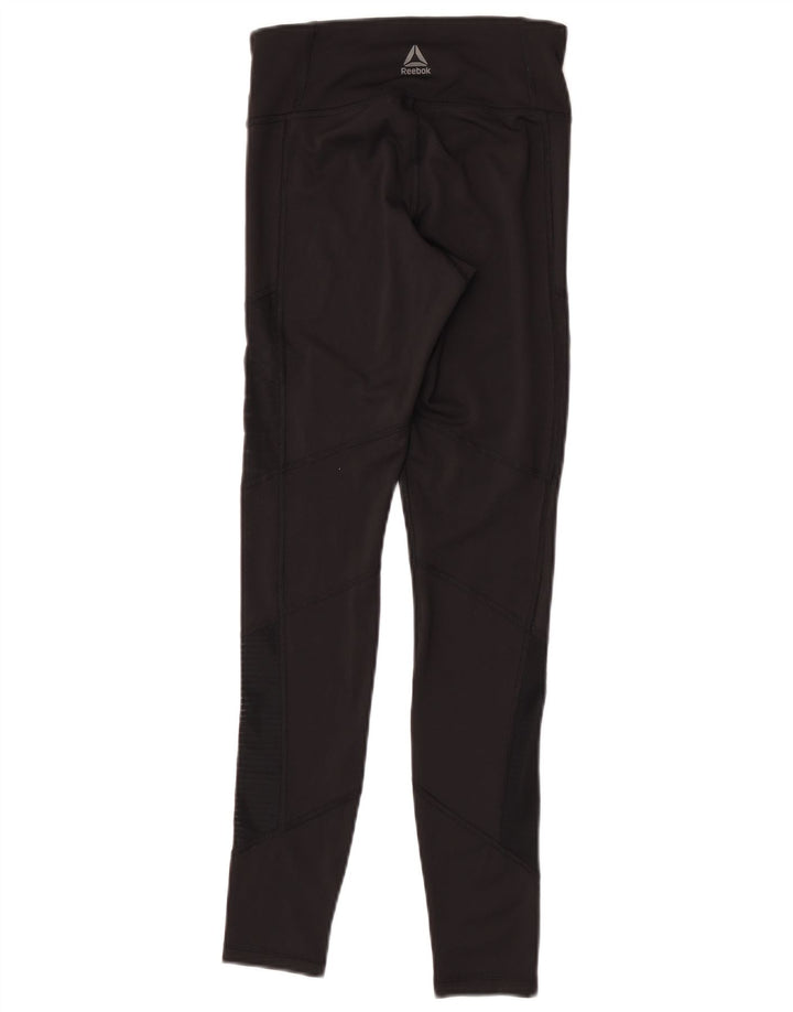 Reebok Womens Speedwick Leggings UK 6 XS Black Polyester