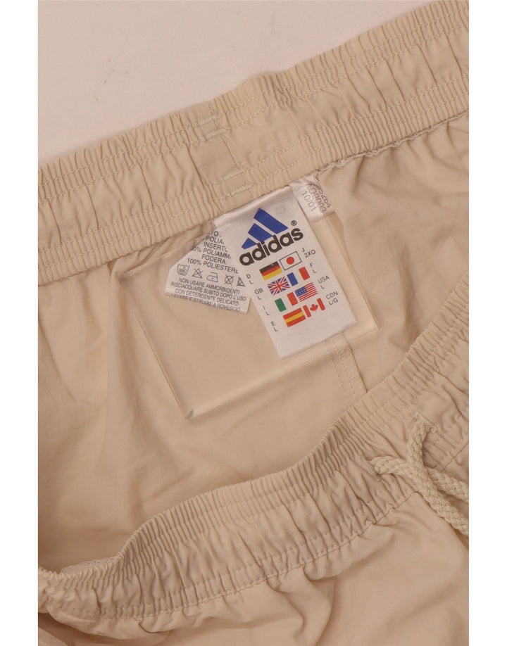 Adidas Mens Graphic Sport Shorts Large Off White Polyester